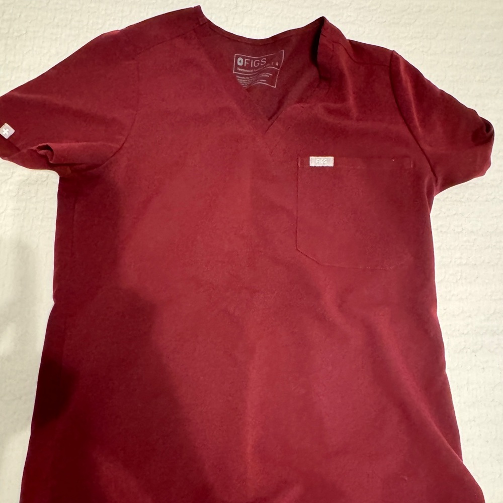 Figs Catarina top - burgundy